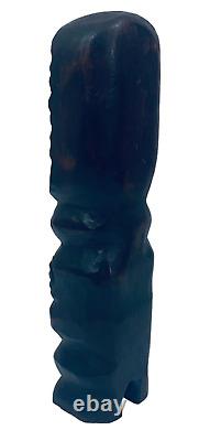 10 Maori Tiki Statue Figurine Wood Carved from Tahiti Polynesian New Zeland