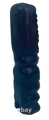 10 Maori Tiki Statue Figurine Wood Carved from Tahiti Polynesian New Zeland