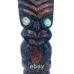 10 Maori Tiki Statue Figurine Wood Carved from Tahiti Polynesian New Zeland