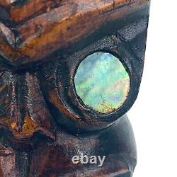 10 Maori Tiki Statue Figurine Wood Carved from Tahiti Polynesian New Zeland