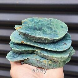 1174g Raw New Zealand Greenstone / Pounamu Carving Slices (R14B137)