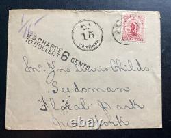 1902 New Zealand Postage Due Not Collected Cover To New York Usa