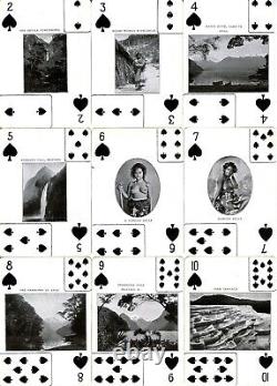 1912 V. Rare Muir & Moodie's Pictorial New Zealand Playing Cards 52+1j+1+box Exc