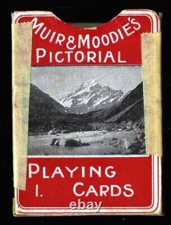 1912 V. Rare Muir & Moodie's Pictorial New Zealand Playing Cards 52+1j+1+box Exc