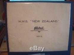1913 HMS NEW ZEALAND MEDAL to REVEREND JAMES H SCOTT CHAPLIN R. N