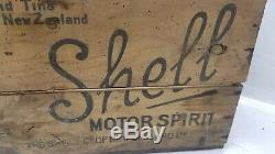 1920s Shell of New Zealand Motor Spirit Oil Crate 8 Imperial Gallons
