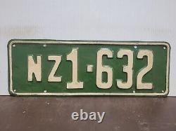 1924 New Zealand FIRST ISSUE License Plate Tag