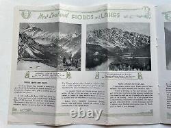 1926 New Zealand Travel Brochure with Fantastic 3 Panel Cover