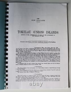 1926 Tokelau (Union) Islands Report Administrator Samoa Government New Zealand