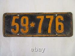 1927 1928 New Zealand License Plate Tag