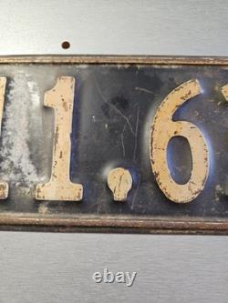 1937-1938 New Zealand License Plate Year Unknown (Lot 1138)