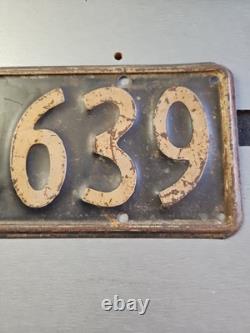1937-1938 New Zealand License Plate Year Unknown (Lot 1138)