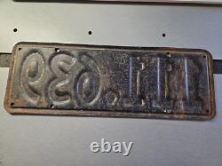 1937-1938 New Zealand License Plate Year Unknown (Lot 1138)