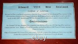 1937 Edward VIII New Zealand 3 Coin Set Silver Gold Alloy & Copper COA and Case