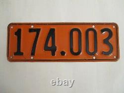 1939 New Zealand License Plate Tag
