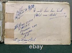 1941 WWII RARE NEW ZEALAND V. C. Winner JAMES WARD, 75 Sqdn Autograph lot + relic
