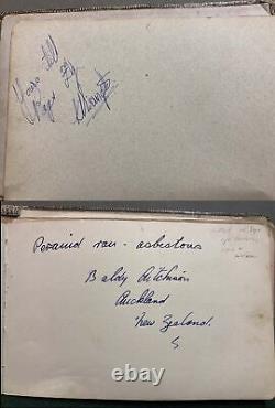 1941 WWII RARE NEW ZEALAND V. C. Winner JAMES WARD, 75 Sqdn Autograph lot + relic