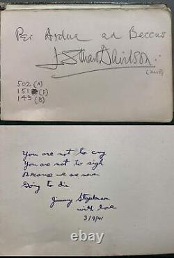 1941 WWII RARE NEW ZEALAND V. C. Winner JAMES WARD, 75 Sqdn Autograph lot + relic