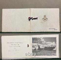 1941 WWII RARE NEW ZEALAND V. C. Winner JAMES WARD, 75 Sqdn Autograph lot + relic