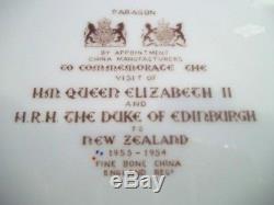 1953-4 Paragon Coronation Queen Elizabeth II Visit To New Zealand 10 5/8 Plate
