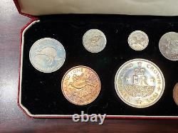 1953 New Zealand 8 Coin Set Queen Elizabeth II BU Coins