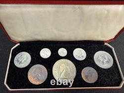 1953 New Zealand Coronation 8 Coin Set Queen Elizabeth II BU Coins
