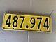 1961-1966 New Zealand License Plate