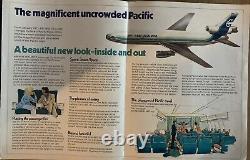 1972 Air New Zealand Dc10 Intro Promo Cutaway Brochure Seat Chart Poster