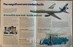 1972 Air New Zealand Dc10 Intro Promo Cutaway Brochure Seat Chart Poster