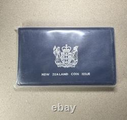 1974 New Zealand Proof Set With 925 Sterling Silver Commonwealth $1 Coin