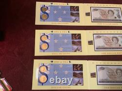 1990 Reserve Bank of New Zealand Kiwi Dollar Collection BU in OGP 3 SETS