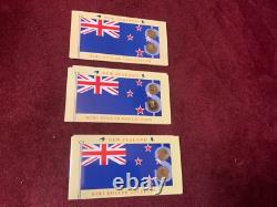 1990 Reserve Bank of New Zealand Kiwi Dollar Collection BU in OGP 3 SETS