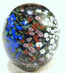 1994 Peter Raos New Zealand Signed Millefiori Monet Spring Garden Paperweight