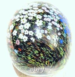 1994 Peter Raos New Zealand Signed Millefiori Monet Spring Garden Paperweight