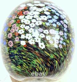 1994 Peter Raos New Zealand Signed Millefiori Monet Spring Garden Paperweight