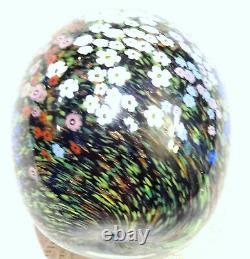 1994 Peter Raos New Zealand Signed Millefiori Monet Spring Garden Paperweight