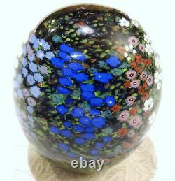 1994 Peter Raos New Zealand Signed Millefiori Monet Spring Garden Paperweight