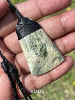 1 13/16 New Zealand MARSDEN Flower Jade SMALL Nephrite Pounamu Maori ADZE TOKI