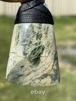1 13/16 New Zealand MARSDEN Flower Jade SMALL Nephrite Pounamu Maori ADZE TOKI