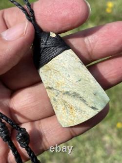 1 13/16 New Zealand MARSDEN Flower Jade SMALL Nephrite Pounamu Maori ADZE TOKI