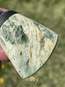 1 13/16 New Zealand MARSDEN Flower Jade SMALL Nephrite Pounamu Maori ADZE TOKI