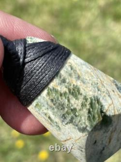 1 13/16 New Zealand MARSDEN Flower Jade SMALL Nephrite Pounamu Maori ADZE TOKI