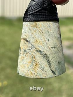 1 13/16 New Zealand MARSDEN Flower Jade SMALL Nephrite Pounamu Maori ADZE TOKI