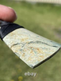 1 13/16 New Zealand MARSDEN Flower Jade SMALL Nephrite Pounamu Maori ADZE TOKI