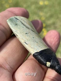 1 13/16 New Zealand MARSDEN Flower Jade SMALL Nephrite Pounamu Maori ADZE TOKI