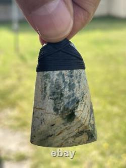 1 13/16 New Zealand MARSDEN Flower Jade SMALL Nephrite Pounamu Maori ADZE TOKI