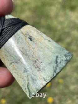1 7/8 New Zealand MARSDEN Flower Jade SMALL Nephrite Pounamu Maori ADZE TOKI