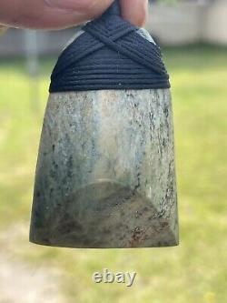 1 7/8 New Zealand MARSDEN Flower Jade SMALL Nephrite Pounamu Maori ADZE TOKI