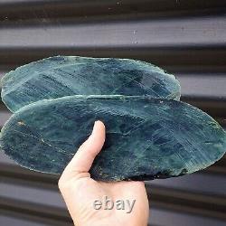 1kg Raw New Zealand Greenstone / Pounamu Carving Slices (R14B121)