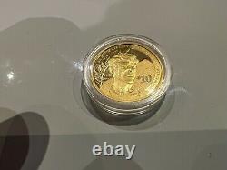 2008 New Zealand $10 Sir Edmund Hillary 1/4oz Gold Proof Coin